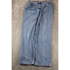 LL Bean Jeans Mens 35x32 Blue Classic Fit Straight Leg High Rise Denim Pants